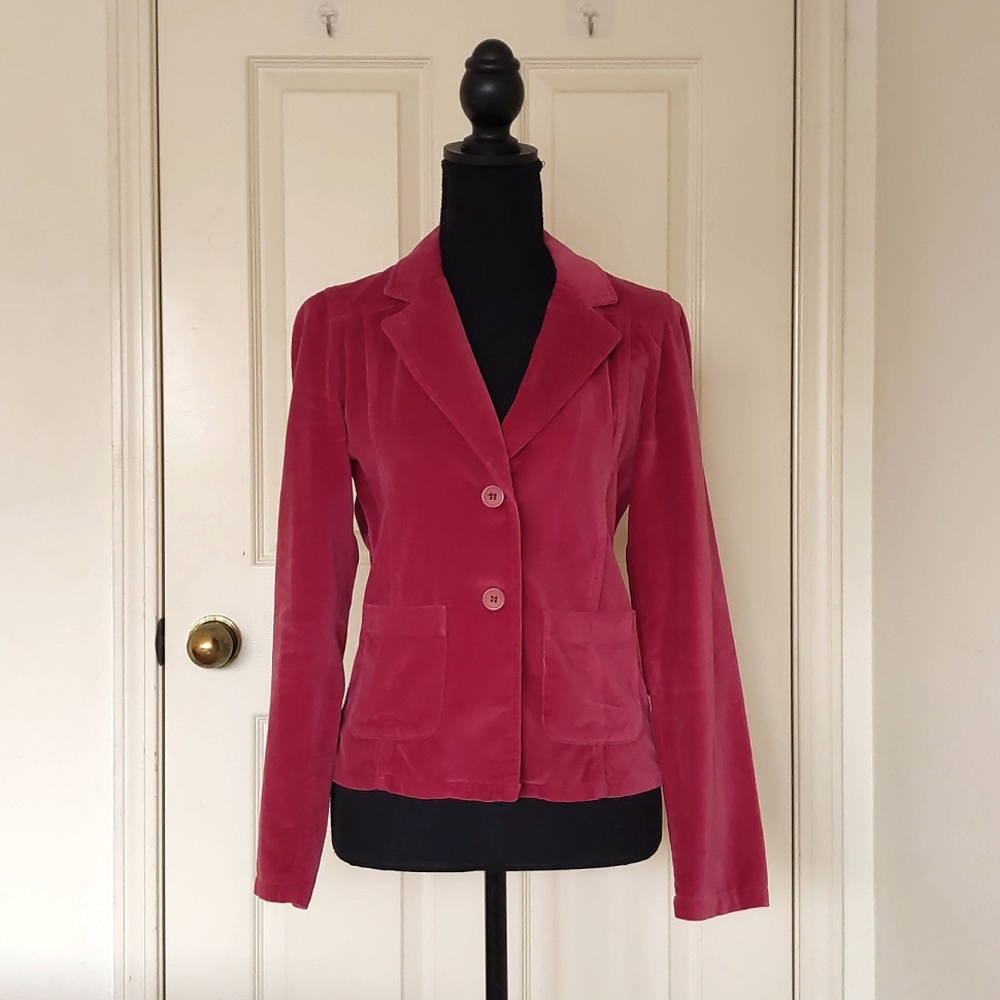 100% Cotton Burgundy Red Corduroy Blazer.